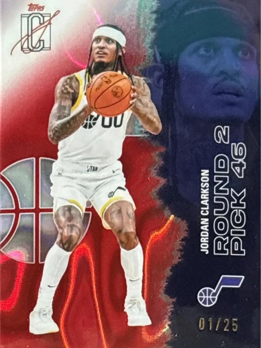 Topps Jordan Clarkson Red Parallel Basketball Trading Card - LE 1/25